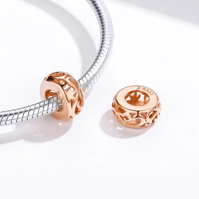 (image pour) Pendentif intercalaire style Pandora en or rose - SCC716-C - Afficher 2