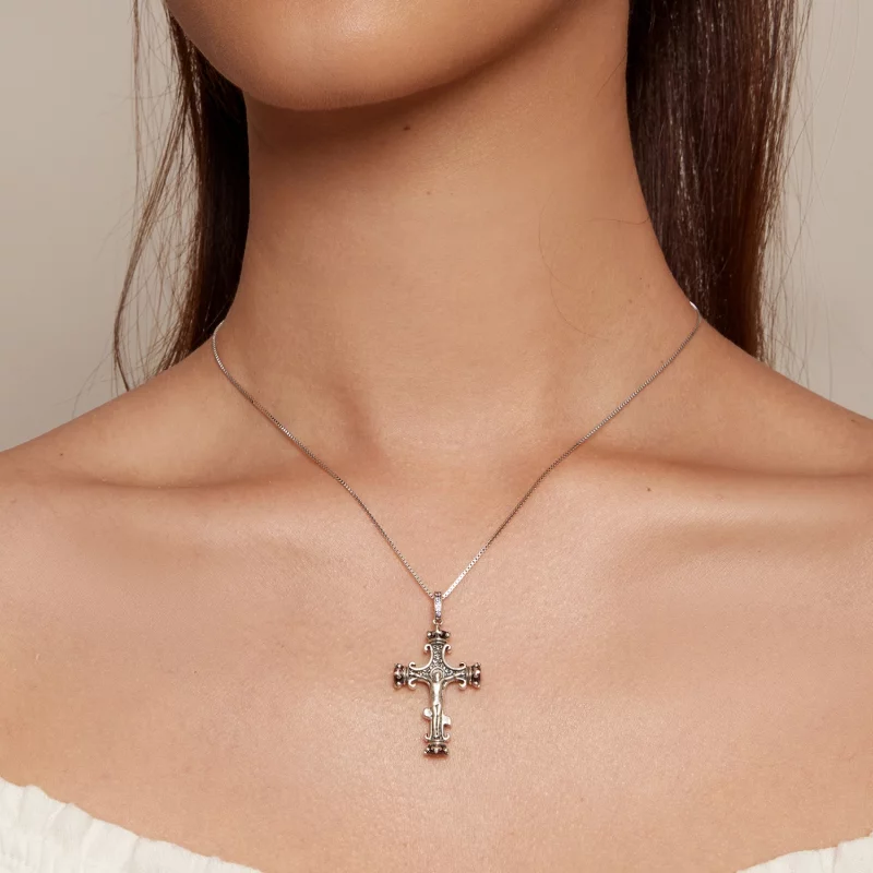 (image pour) Pendentif style Pandora avec croix - SCP064 - Afficher 6