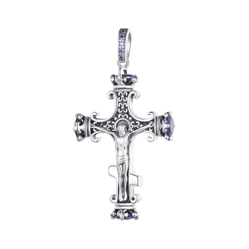 (image pour) Pendentif style Pandora avec croix - SCP064