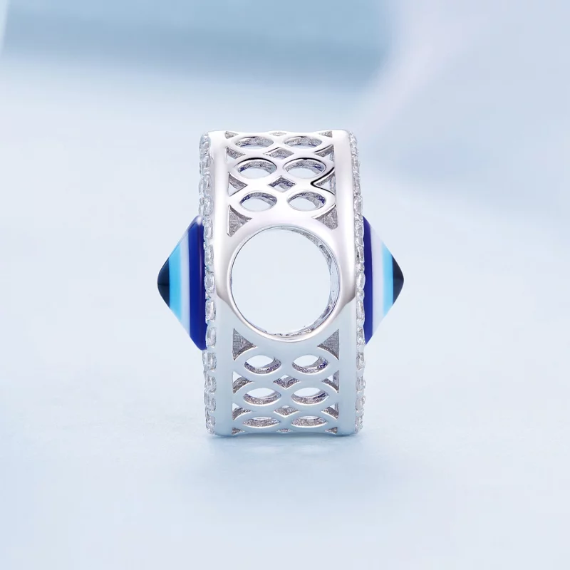 (image pour) Pendentif style Pandora avec œil turc - BSC729 - Afficher 3