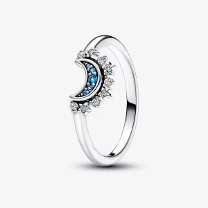 (image pour) Bague Pandora Céleste Lune Étincelante Bleue - 192675C01