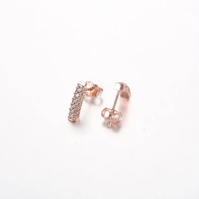 (image pour) Boucles d'oreilles Pandora Timeless Pavé à barre simple avec rangée de pierres - - Afficher 3