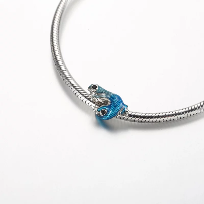 (image pour) Charm Pandora Lézard Métallique Bleu - 792701C01 - Afficher 5