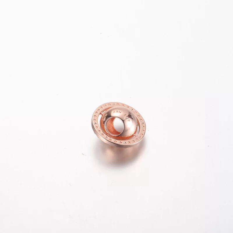 (image pour) Charm plaqué or rose 14 carats Pandora Saturn planète avec zircone cubique trans - Afficher 4