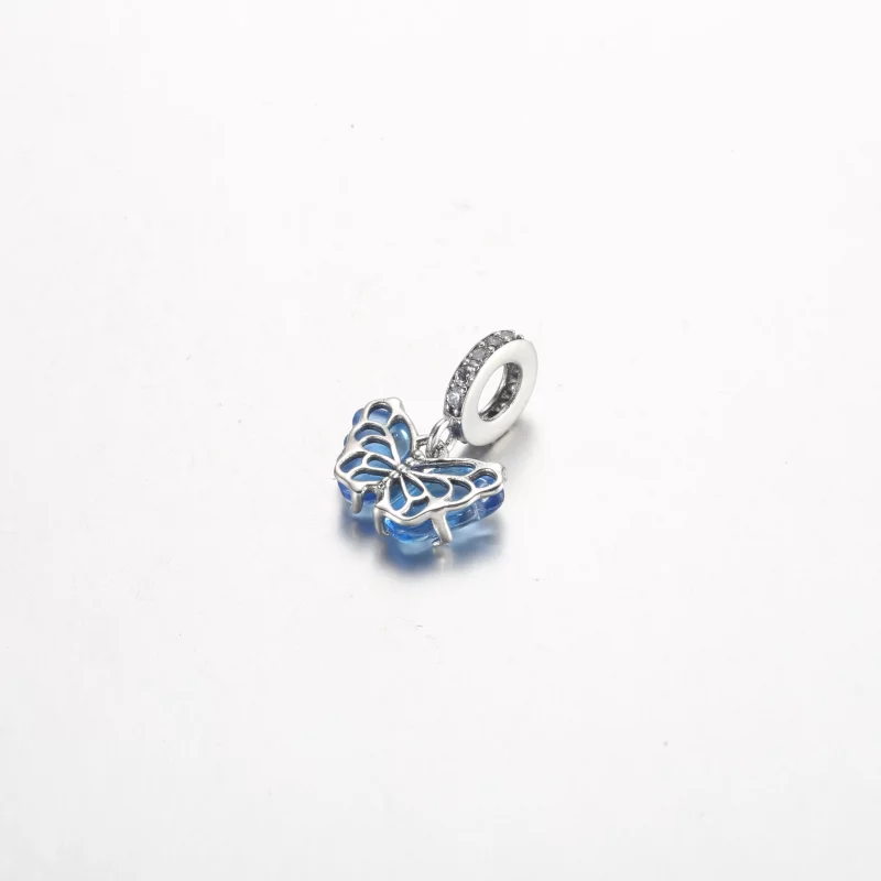 (image pour) Charmante breloque papillon en verre de Murano bleu Pandora - 792698C01 - Afficher 3