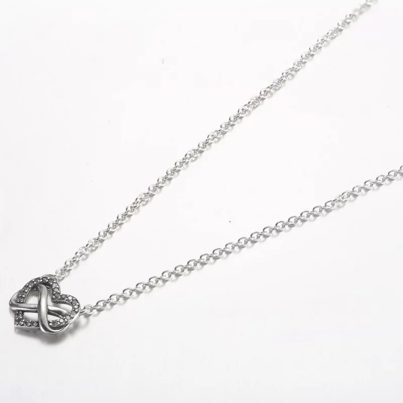 (image pour) Collier Pandora Sparkling Infinity Heart - 392666C01-50 - Afficher 2