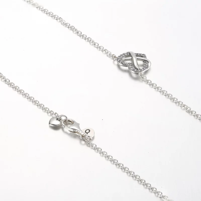 (image pour) Collier Pandora Sparkling Infinity Heart - 392666C01-50 - Afficher 5