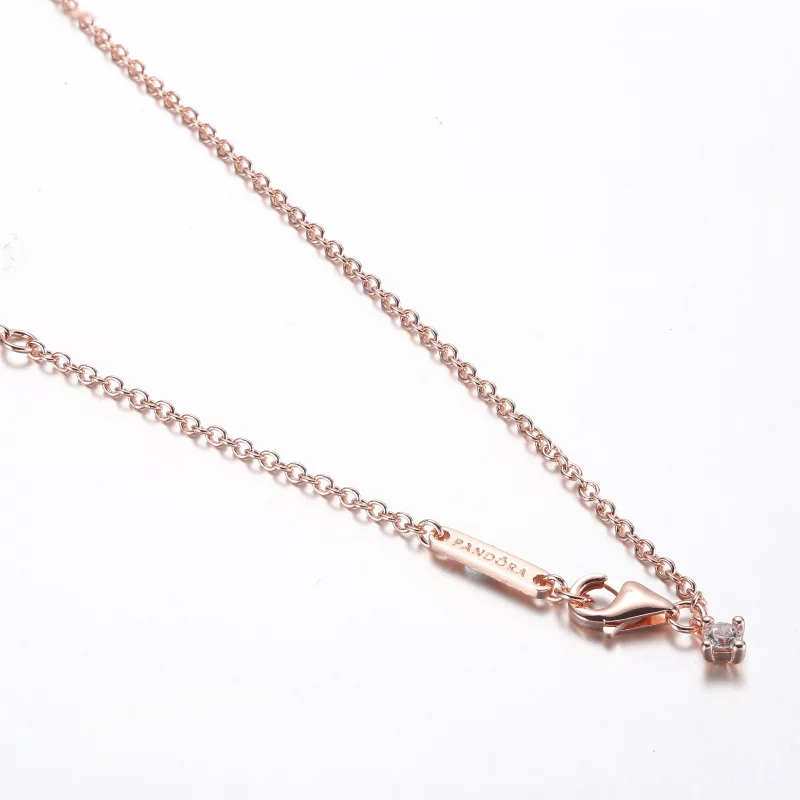 (image pour) Collier Pandora Timeless Pavé à double rangée de barres - 382621C01-45 - Afficher 4