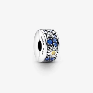 (image pour) Pandora Charm Clip Céleste Soleil, Étoile & Lune - 792681C01