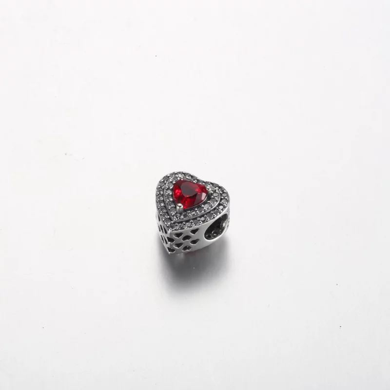 (image pour) Pandora Charm Cœur Étincelant à Niveaux - 799218C02 - Afficher 2