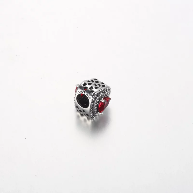 (image pour) Pandora Charm Cœur Étincelant à Niveaux - 799218C02 - Afficher 4