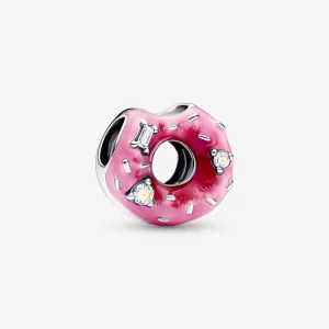 Pandora Charm en argent sterling en forme de beignet - 792596C01 (image pour) Pandora Charm en argent sterling en forme de beignet - 792596C01
