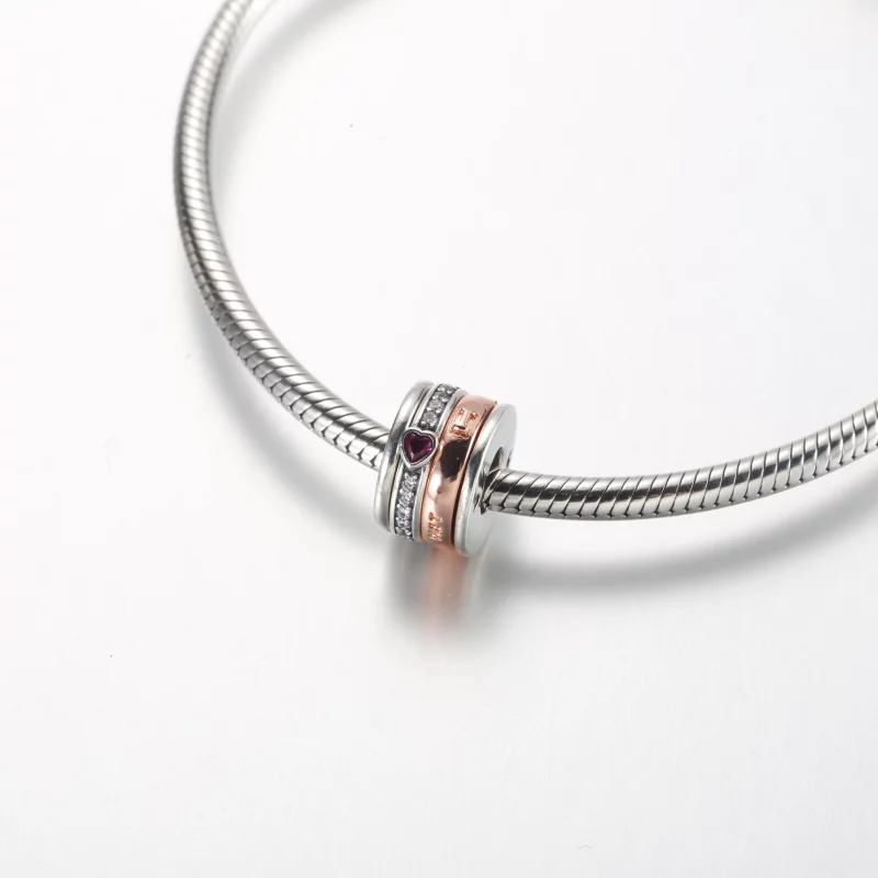 (image pour) Pandora Charm Message d'Amour à Deux Tons - 782639C01 - Afficher 4