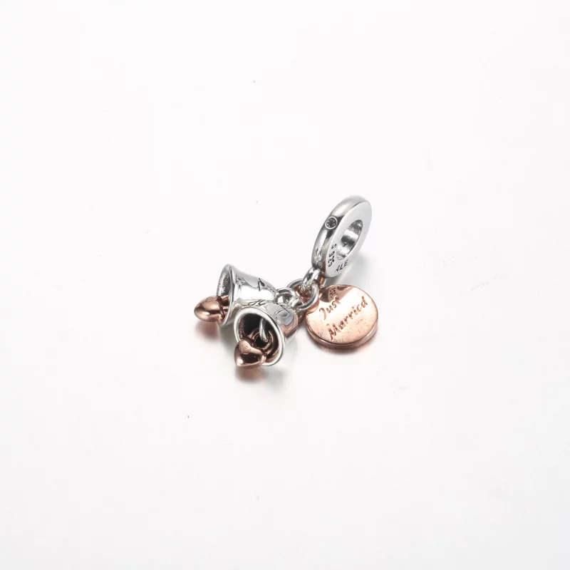 (image pour) Pandora Charm Pendant Double Anneaux de Mariage Bicolore - 782592C01 - Afficher 2
