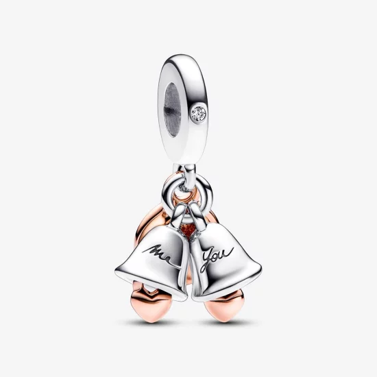 (image pour) Pandora Charm Pendant Double Anneaux de Mariage Bicolore - 782592C01