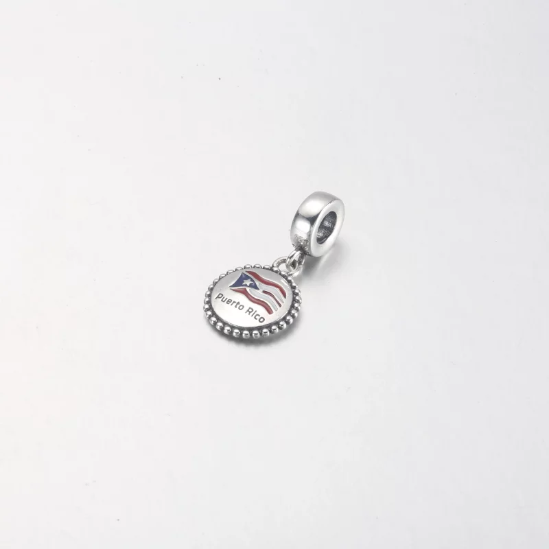 (image pour) Pandora Puerto Rico Flag Dangle - P-D-3993 - Afficher 2