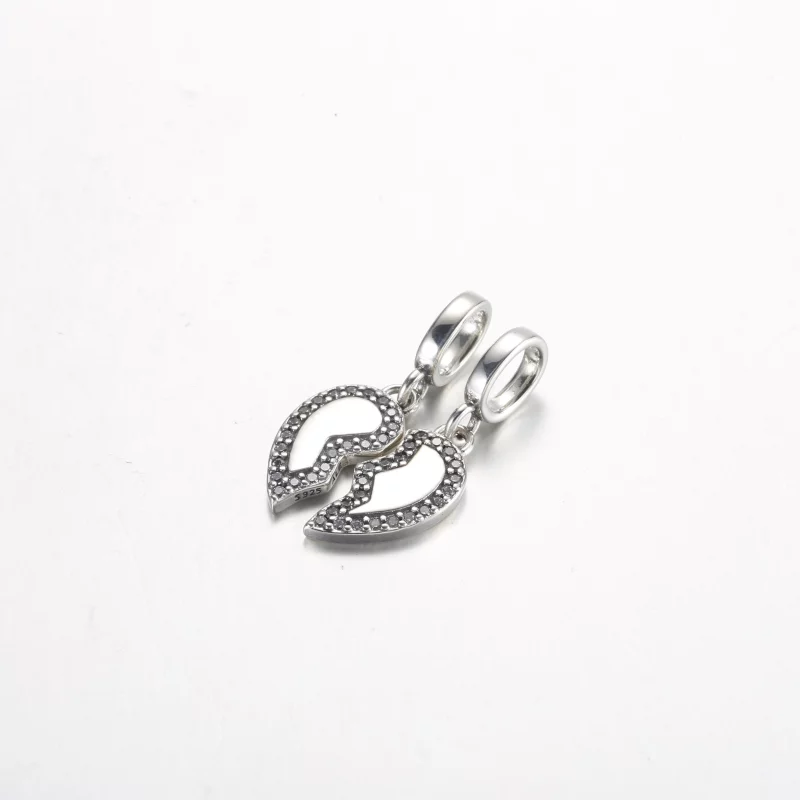 (image pour) Pendentif Charm Cœur Divisible Pandora Friends - 792743C01 - Afficher 2