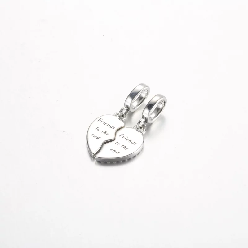 (image pour) Pendentif Charm Cœur Divisible Pandora Friends - 792743C01 - Afficher 3