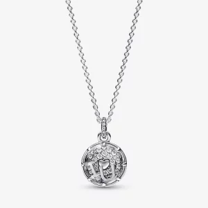 Pendentif collier Pandora "I love u" en argent sterling - 392599C01 (image pour) Pendentif collier Pandora "I love u" en argent sterling - 392599C01