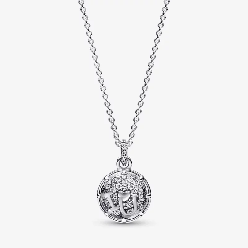 (image pour) Pendentif collier Pandora "I love u" en argent sterling - 392599C01