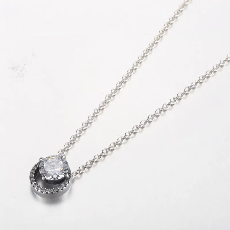 (image pour) Pendentif collier Pandora Sparkling Round Halo - 361174C01-45 - Afficher 2