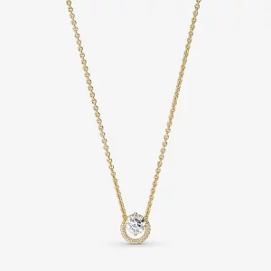 Pendentif collier Pandora Sparkling Round Halo - 361174C01-45 (image pour) Pendentif collier Pandora Sparkling Round Halo - 361174C01-45