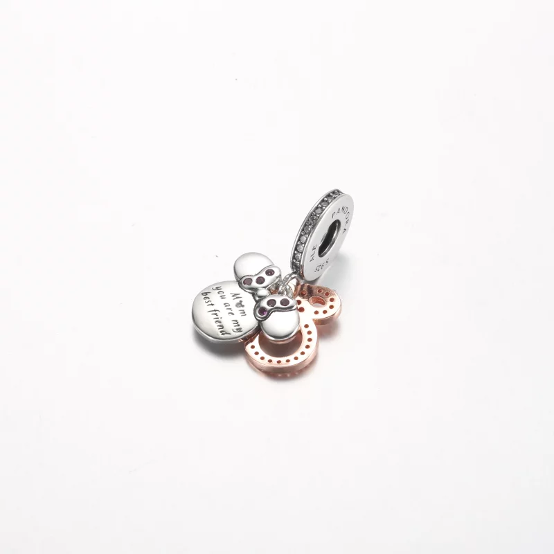 (image pour) Pendentif double Minnie Mouse Silhouette Pandora Disney - 782615C01 - Afficher 3