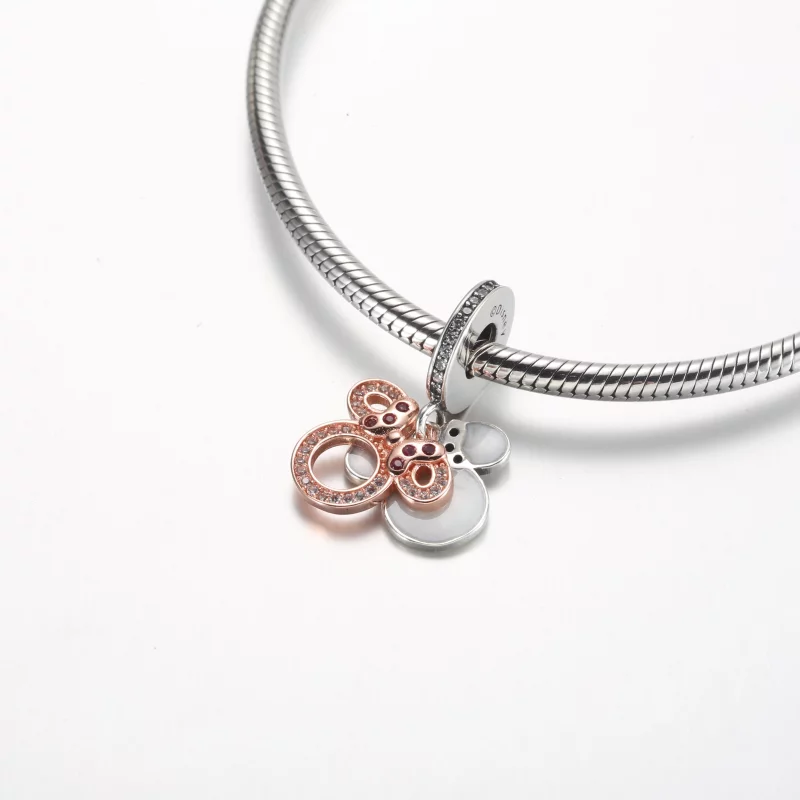 (image pour) Pendentif double Minnie Mouse Silhouette Pandora Disney - 782615C01 - Afficher 4