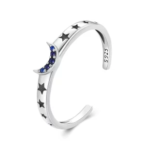 (image pour) Bague de couple style Pandora avec soleil, lune et étoiles - BSR490-E