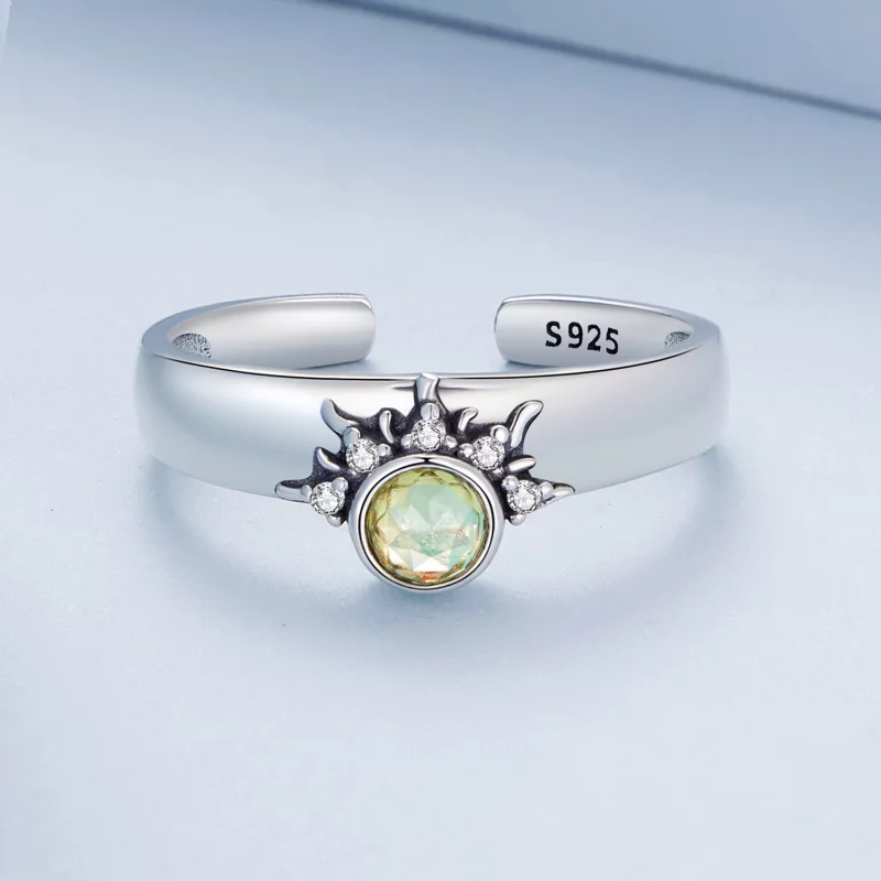 (image pour) Bague de couple style Pandora avec soleil, lune et étoiles - BSR491-E - Afficher 3