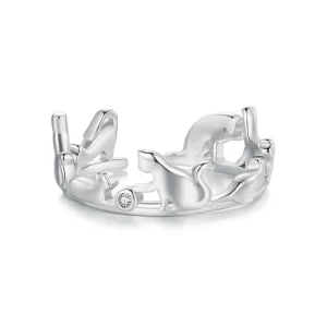 (image pour) Bague de style Pandora avec chat - SCR944-E