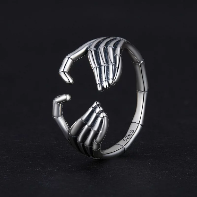 (image pour) Bague de style Pandora avec une main de squelette - SCR971-E - Afficher 2