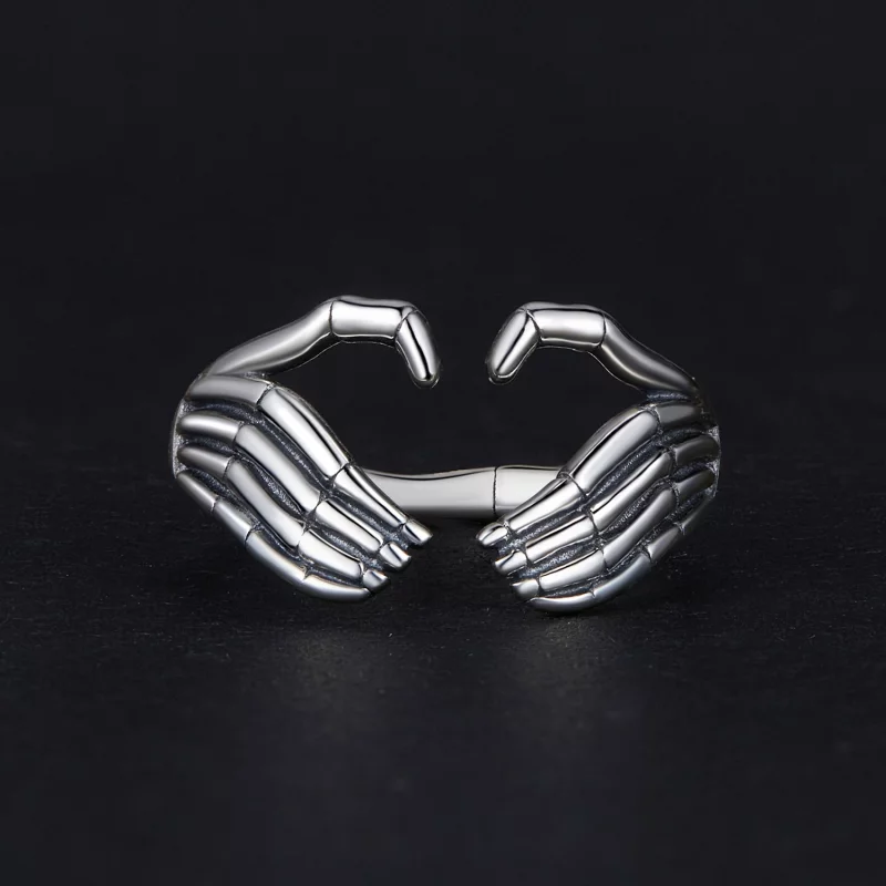 (image pour) Bague de style Pandora avec une main de squelette - SCR971-E - Afficher 3