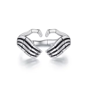 Bague de style Pandora avec une main de squelette - SCR971-E (image pour) Bague de style Pandora avec une main de squelette - SCR971-E