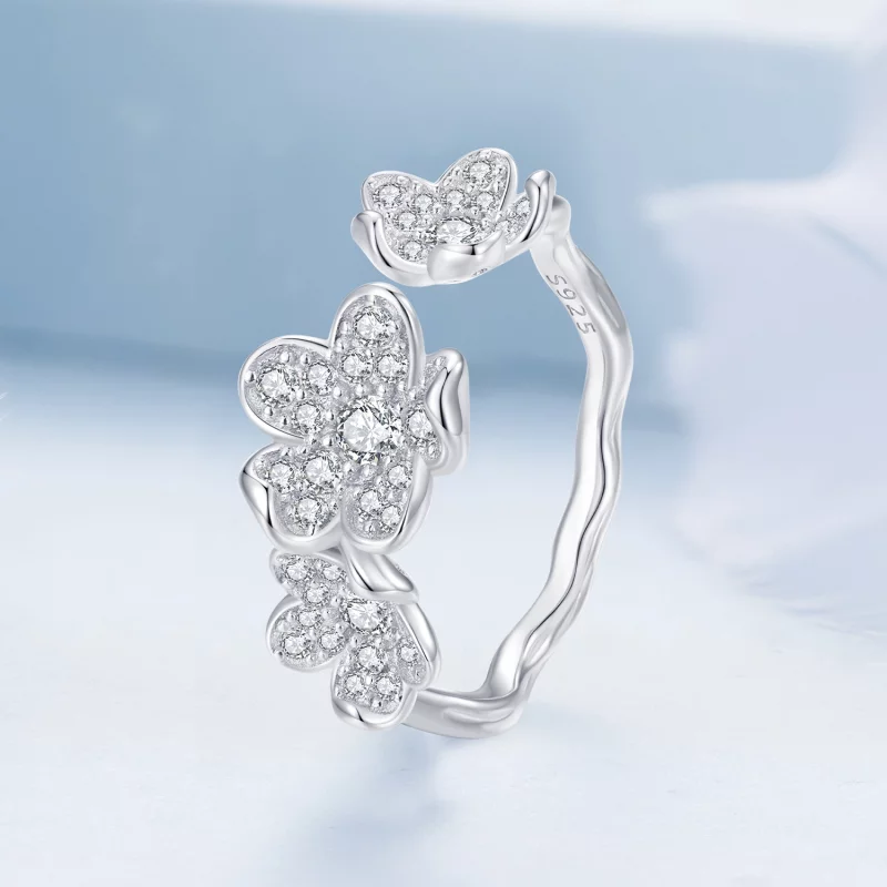 (image pour) Bague de style Pandora remplie de fleurs - BSR447 - Afficher 2