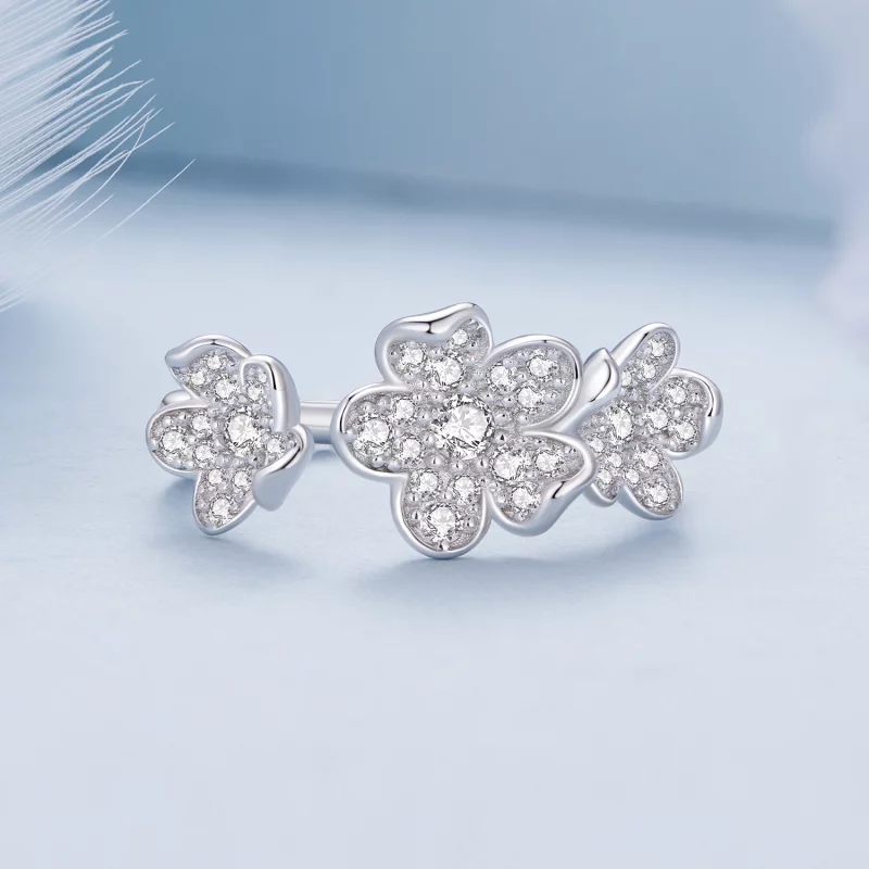 (image pour) Bague de style Pandora remplie de fleurs - BSR447 - Afficher 3