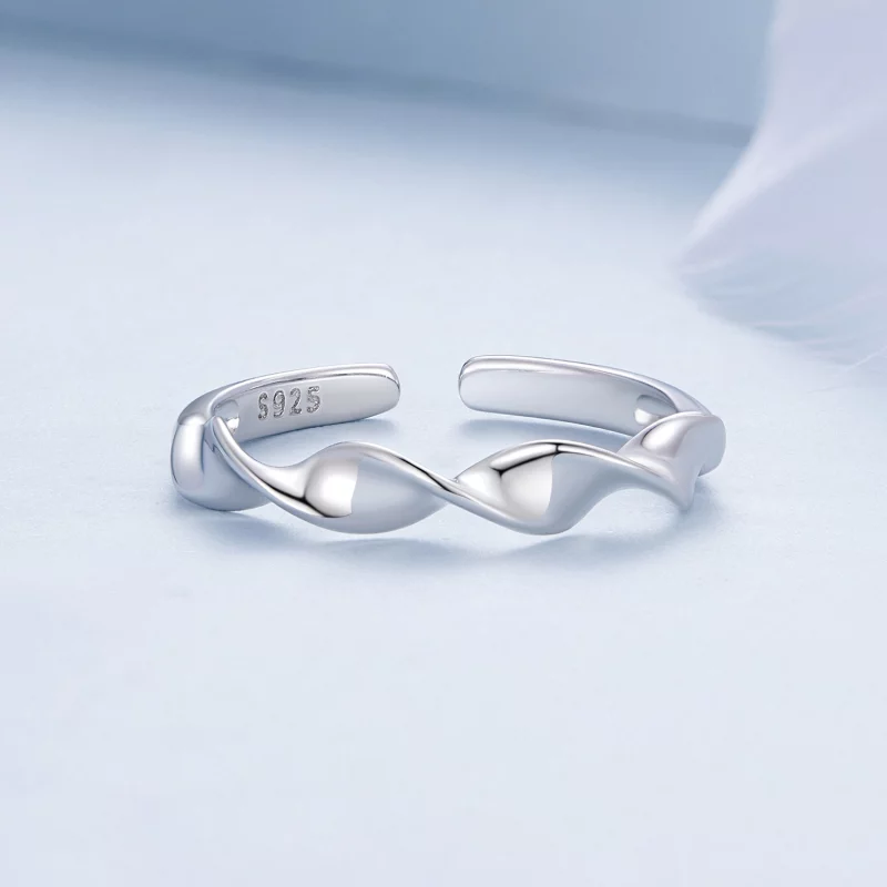 (image pour) Bague en argent sterling torsadée de style Pandora - BSR468-E - Afficher 3