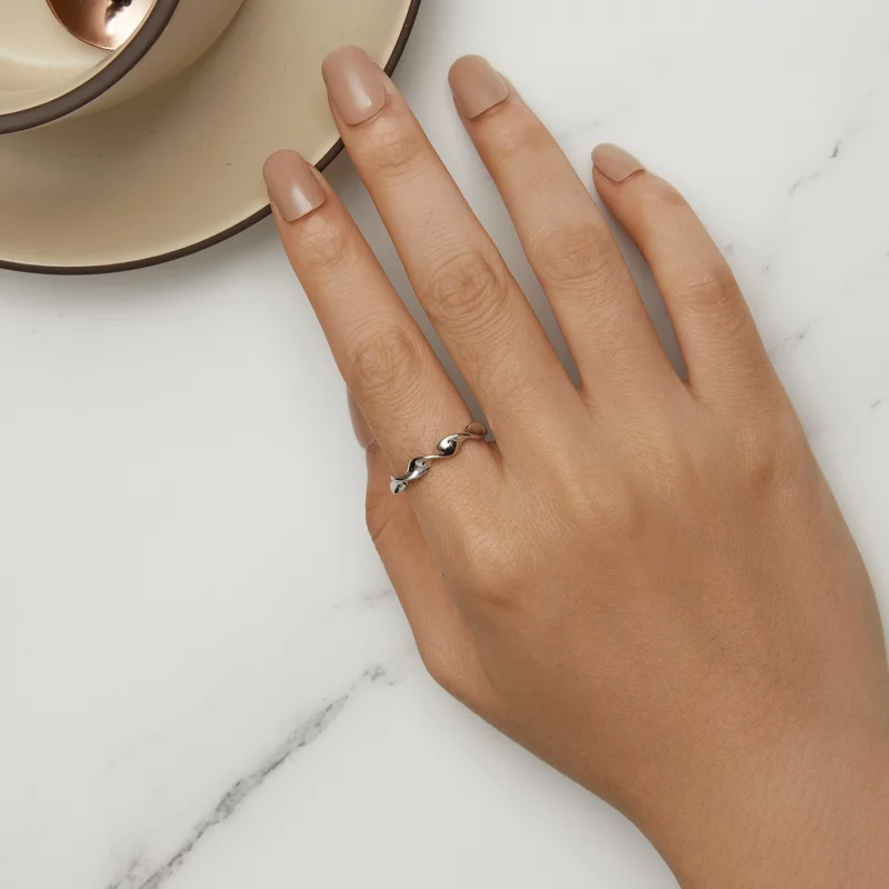 (image pour) Bague en argent sterling torsadée de style Pandora - BSR468-E - Afficher 5