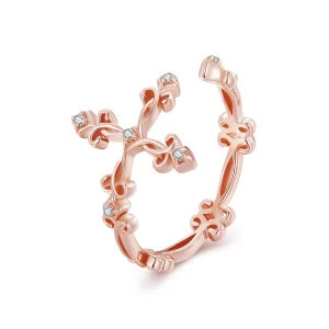 Bague en argent style Pandora avec croix - BSR041-C (image pour) Bague en argent style Pandora avec croix - BSR041-C