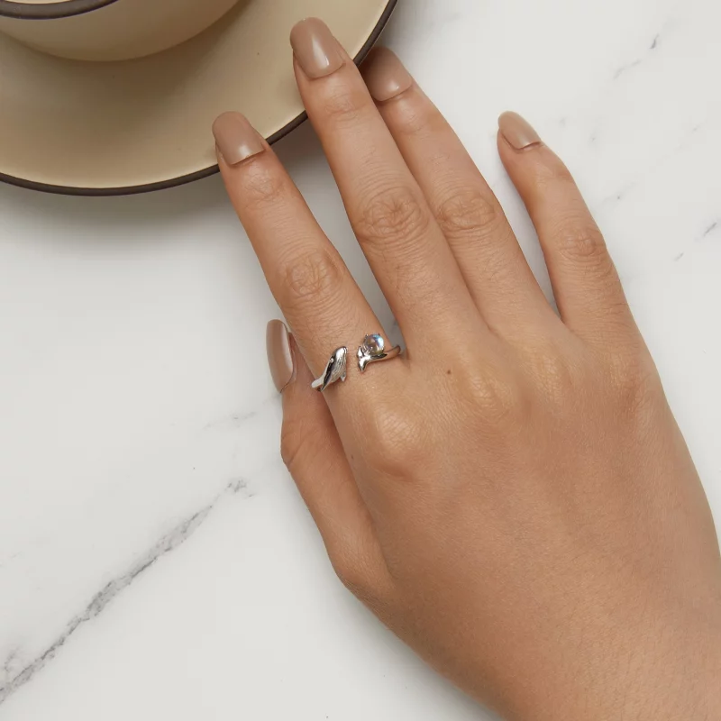 (image pour) Bague ouverte de style Pandora avec motif de baleine - BSR473-E - Afficher 5