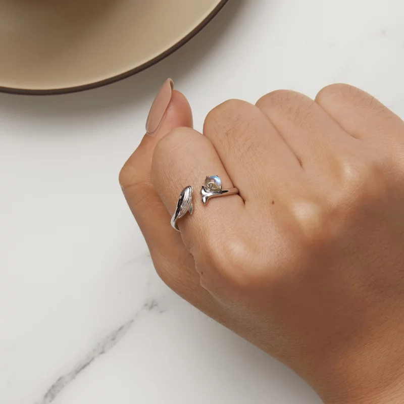 (image pour) Bague ouverte de style Pandora avec motif de baleine - BSR473-E - Afficher 6