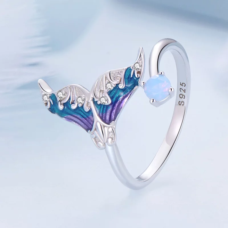 (image pour) Bague ouverte de style Pandora avec rêve de sirène - BSR494-E - Afficher 2