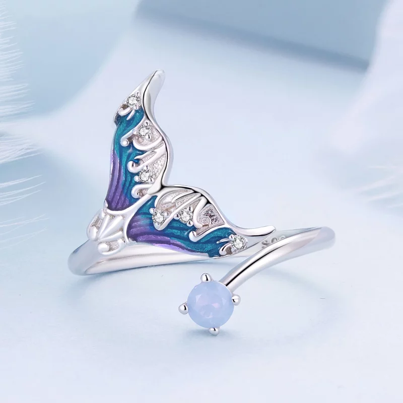 (image pour) Bague ouverte de style Pandora avec rêve de sirène - BSR494-E - Afficher 3