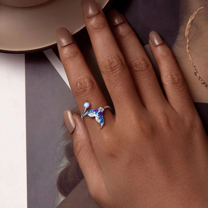 (image pour) Bague ouverte de style Pandora avec rêve de sirène - BSR494-E - Afficher 5