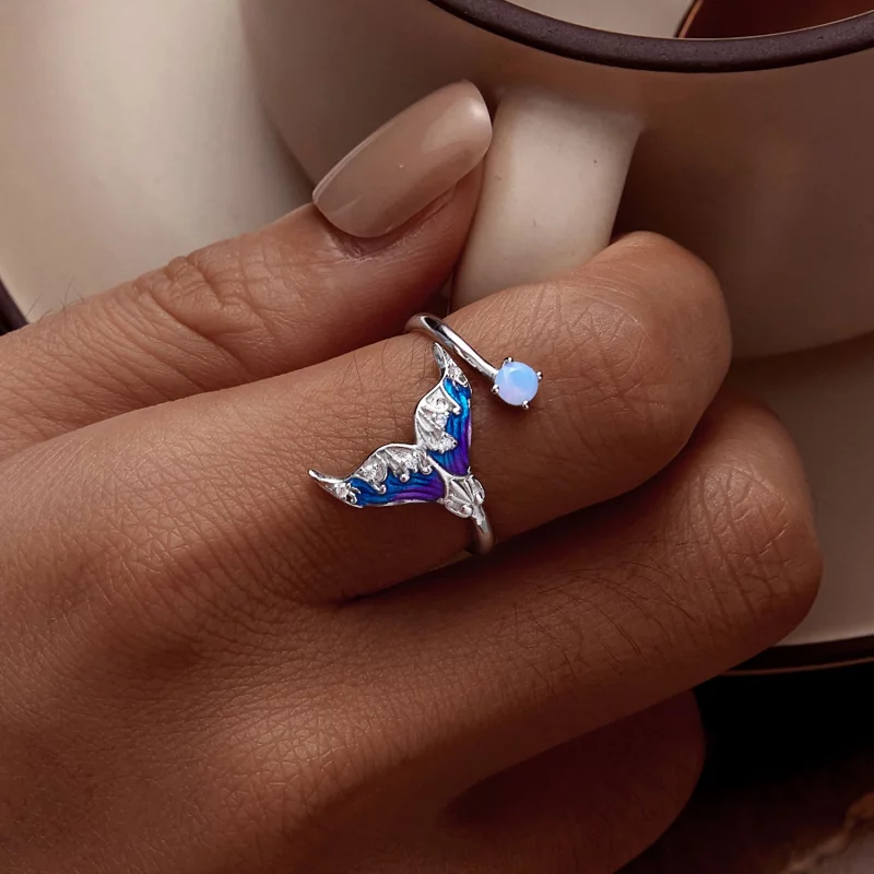 (image pour) Bague ouverte de style Pandora avec rêve de sirène - BSR494-E - Afficher 6