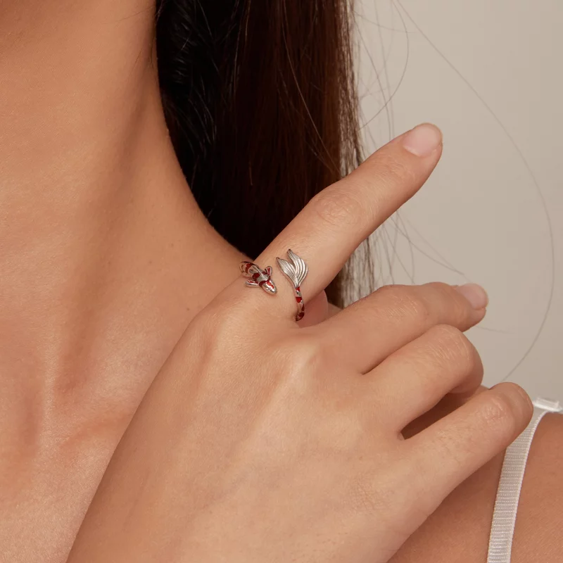 (image pour) Bague ouverte Koi style Pandora - BSR474-E - Afficher 5