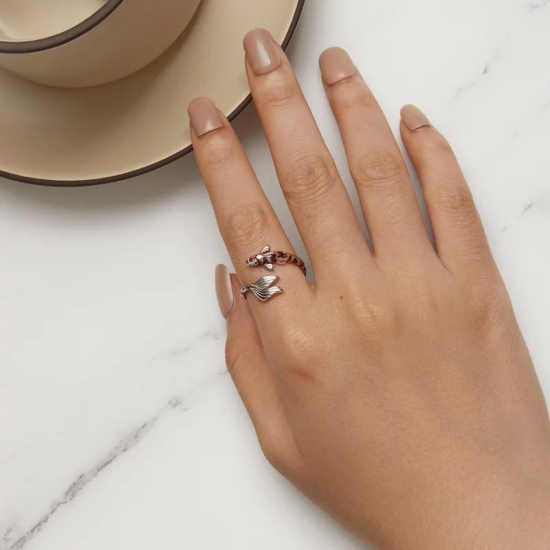 (image pour) Bague ouverte Koi style Pandora - BSR474-E - Afficher 6