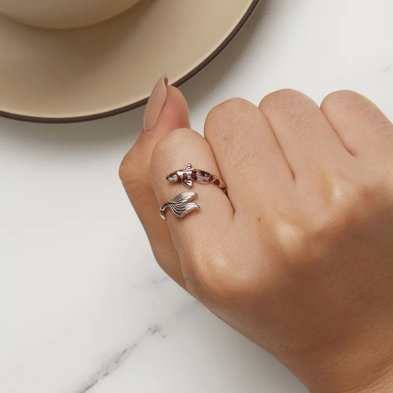(image pour) Bague ouverte Koi style Pandora - BSR474-E - Afficher 7