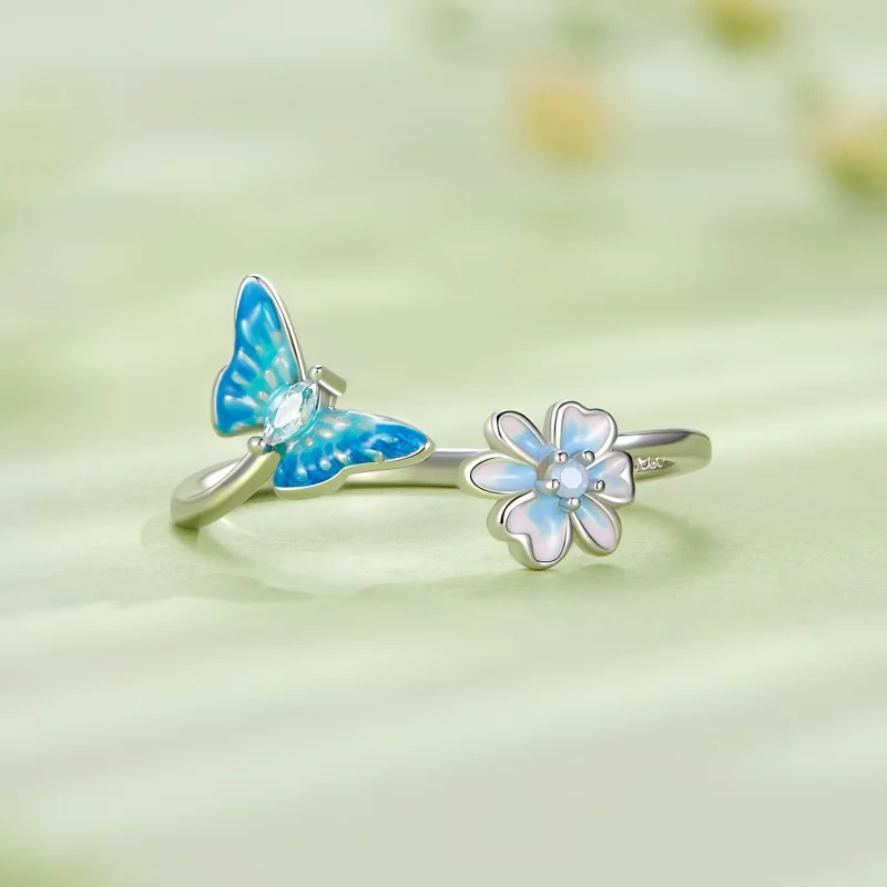 (image pour) Bague ouverte papillon de style Pandora - SCR911 - Afficher 3