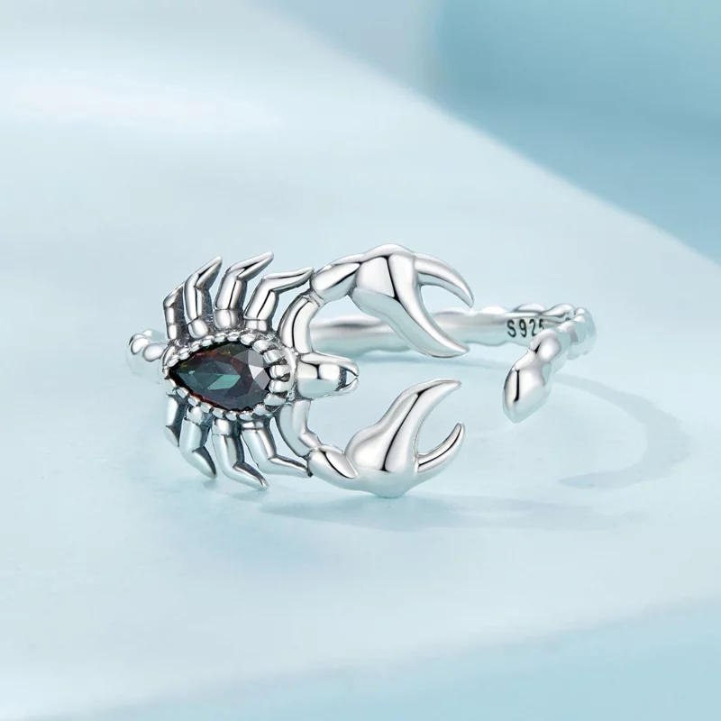 (image pour) Bague ouverte rétro style Pandora avec scorpion - SCR974-E - Afficher 3